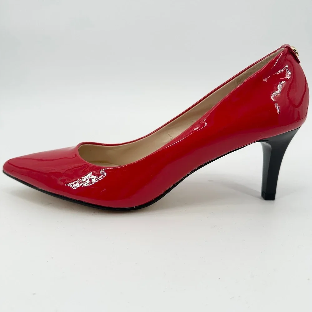 Monet red patent
